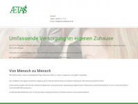 aetas-pflegedienst.de Webseite Vorschau
