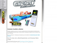 airbeds.ch Webseite Vorschau