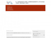 aj-transports.ch Webseite Vorschau