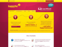 happytel.at Webseite Vorschau