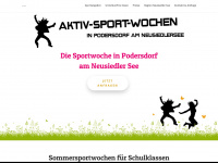 aktivsportwochen.at Webseite Vorschau