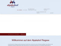 alpakahof-riegsee.de Webseite Vorschau