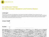 alpha-media.ch Webseite Vorschau