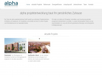 alpha-projektentwicklung.de Webseite Vorschau