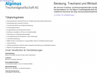 alpinusag.ch Webseite Vorschau