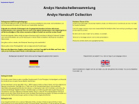 andys-handschellensammlung.de Webseite Vorschau