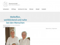 annaschwestern.ch Webseite Vorschau