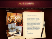 antik-lampen.de Webseite Vorschau