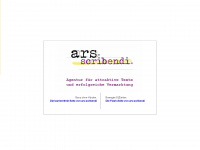 ars-scribendi.com Webseite Vorschau