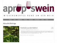 aproposwein.ch Webseite Vorschau