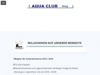 aquaclub.ch Webseite Vorschau