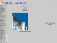 archifact.de Webseite Vorschau