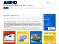 arend-elektromaschinenbau.de Webseite Vorschau
