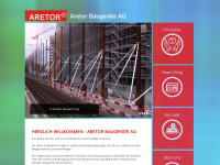 aretor.ch Webseite Vorschau