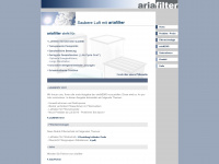 ariafilter.ch Webseite Vorschau