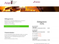 arian-restaurant.at Webseite Vorschau