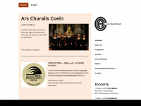 ars-choralis-coeln.de Webseite Vorschau
