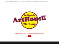 arthouse-hannig.de Webseite Vorschau