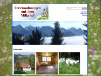 millerhof.de Webseite Vorschau