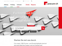 procure.ch Webseite Vorschau