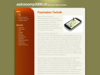 astronomy2009.ch Webseite Vorschau