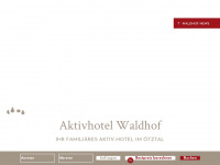 waldhof.at Webseite Vorschau