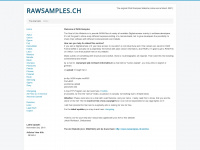 rawsamples.ch Webseite Vorschau
