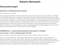 babylon-metropolis.de Webseite Vorschau