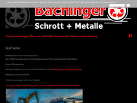 bachinger-schrott.de Webseite Vorschau