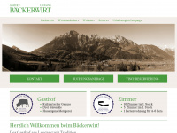 baeckerwirt.at Webseite Vorschau