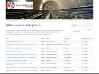 bahnjobs.ch Webseite Vorschau