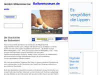 ballonmuseum.de Webseite Vorschau