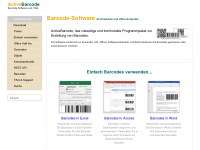 activebarcode.de Webseite Vorschau