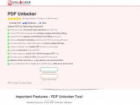 pdf-unlocker.com Webseite Vorschau