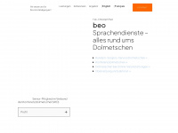 beo-sprachendienste.de Webseite Vorschau