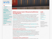 berliner-wissenschaftsverlag.de Webseite Vorschau