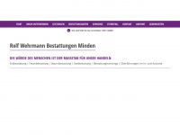 bestattungen-minden.de Webseite Vorschau