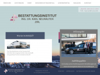 bestattungsinstitut.at Webseite Vorschau