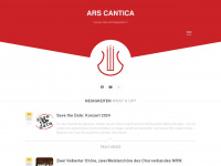 ars-cantica.de Webseite Vorschau
