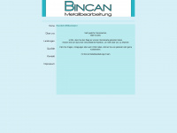 bincan.de Webseite Vorschau