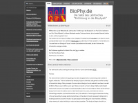 biophy.de Webseite Vorschau