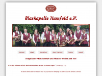 blaskapelle-humfeld.de Webseite Vorschau
