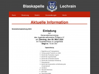 blaskapelle-lechrain.de Webseite Vorschau
