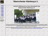 blasorchester-altenburg.de Webseite Vorschau