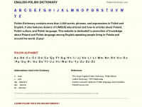 polish-dictionary.com Webseite Vorschau
