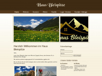 bleispitze.at Webseite Vorschau