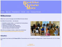 blockfloetenorchester-mainz.de Webseite Vorschau