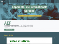 esperanto.at Webseite Vorschau