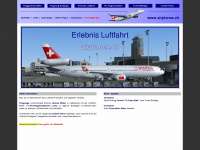 airplanes.ch Webseite Vorschau