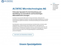 altatec.ch Webseite Vorschau